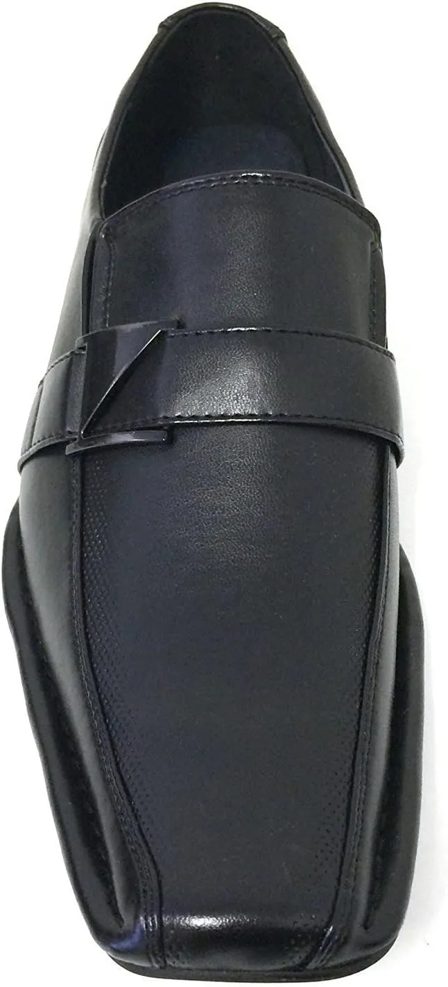 Santoni Men's Dress Shoes Casual Loafers Slip on Buckle Italian Styles