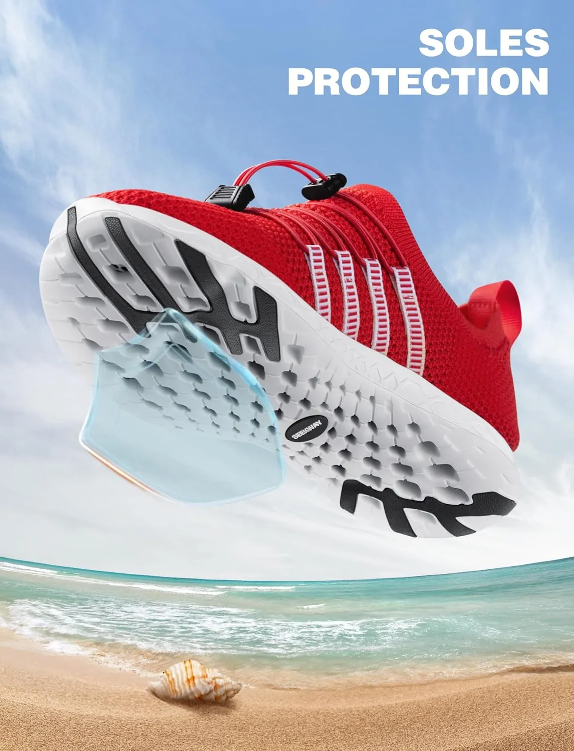 SEEKWAY Mens Womens Water Shoes Quick Dry Aqua Shoes Barefoot for Beach Surf Hiking Pool Water Sports