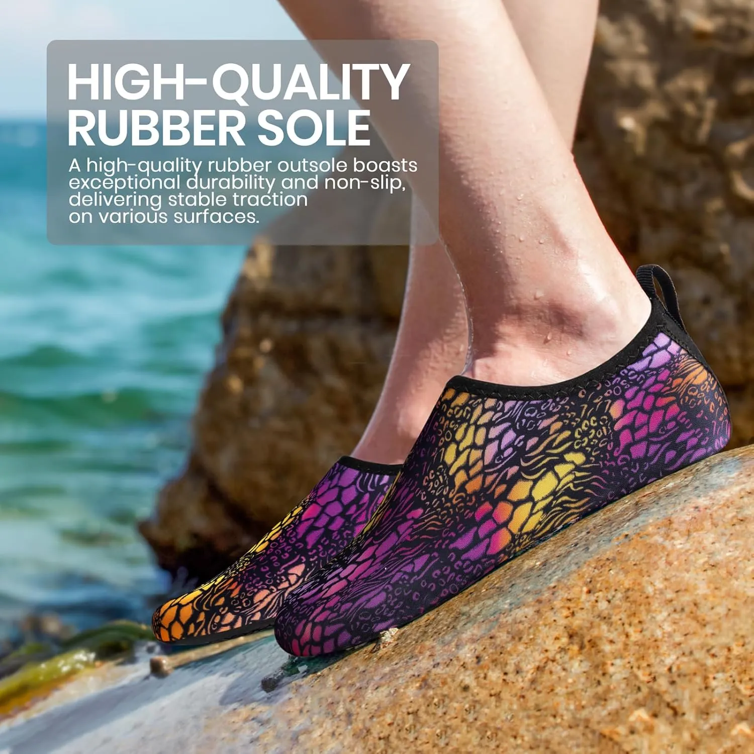 SEEKWAY Water Shoes Barefoot Aqua Socks Quick-Dry Non Slip Shoes for Beach Swim Pool River Boating Surf Women Men SK002