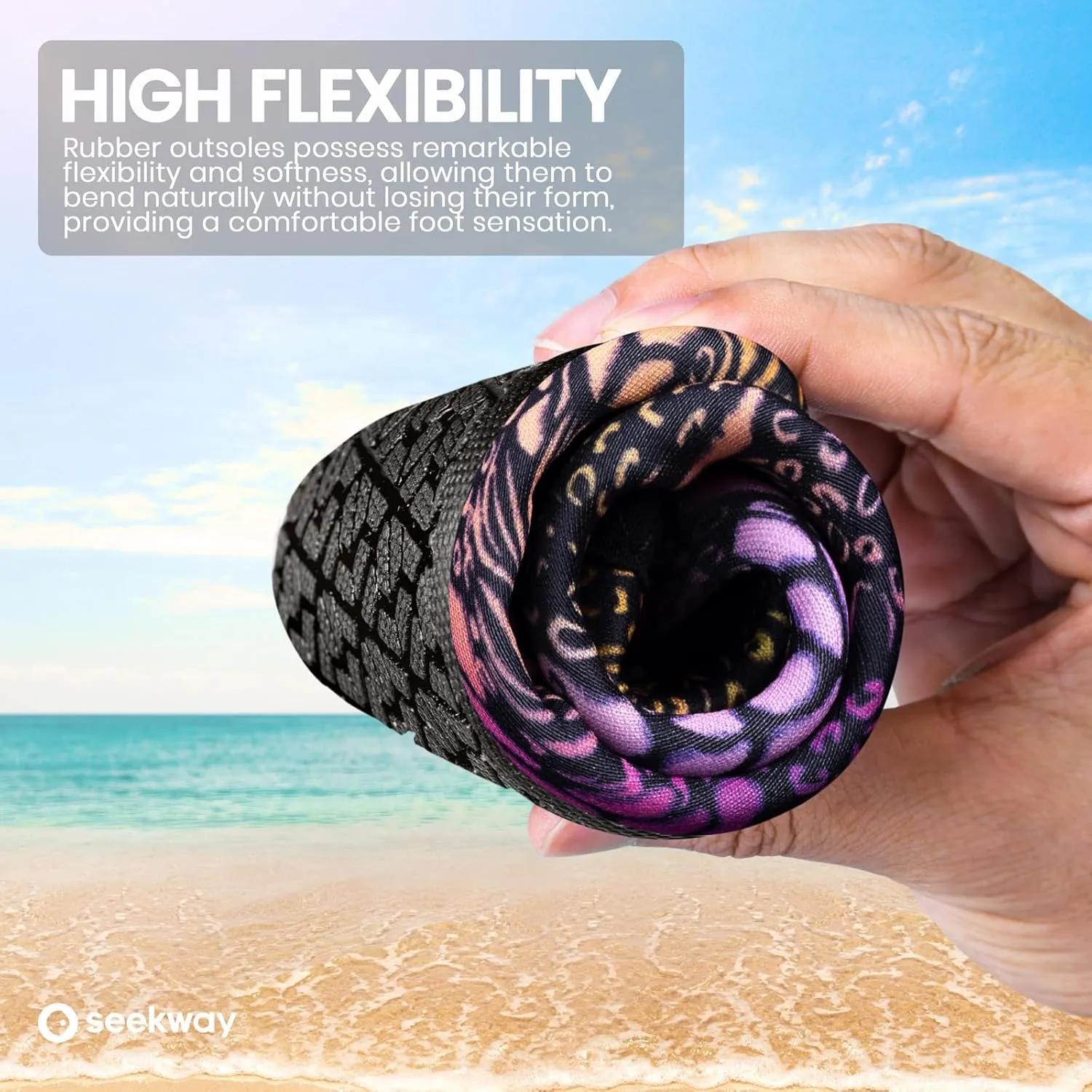 SEEKWAY Water Shoes Barefoot Aqua Socks Quick-Dry Non Slip Shoes for Beach Swim Pool River Boating Surf Women Men SK002