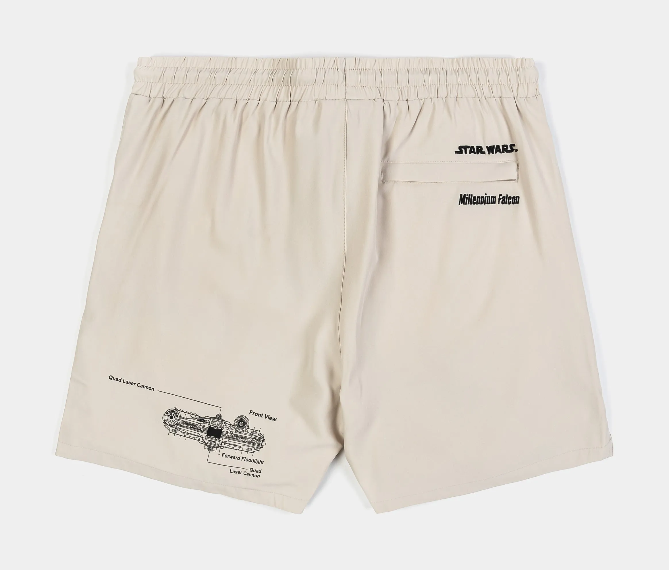 Shoe Palace Star Wars™ MILLENNIUM FALCON™ Hybrid Mens Shorts (Beige/Black)