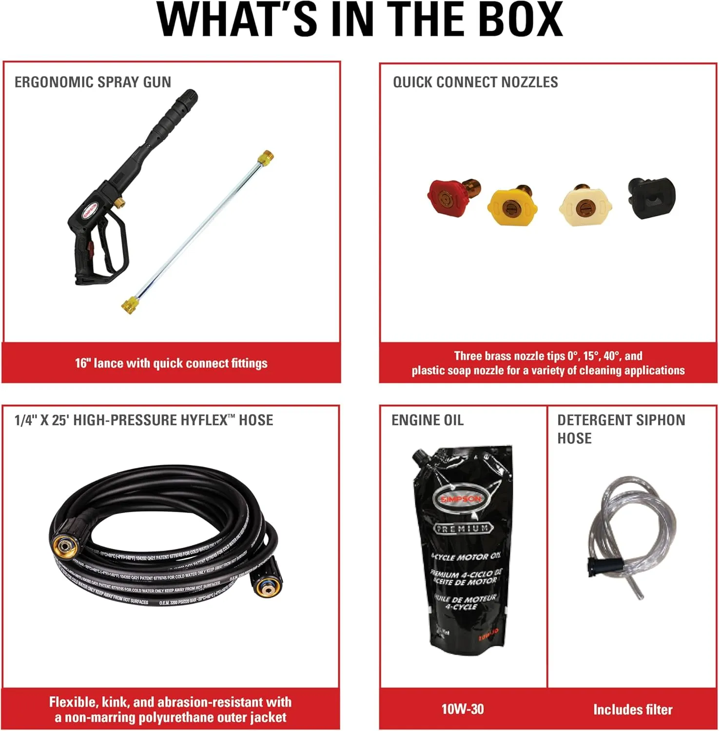 Simpson Cleaning 3100 PSI Gas Pressure Washer, 2.3 GPM Power Washer for Residential Use, CRX165 Engine, 25-Foot Hyflex Hose, MegaShot, 49-State (MS61222-S)