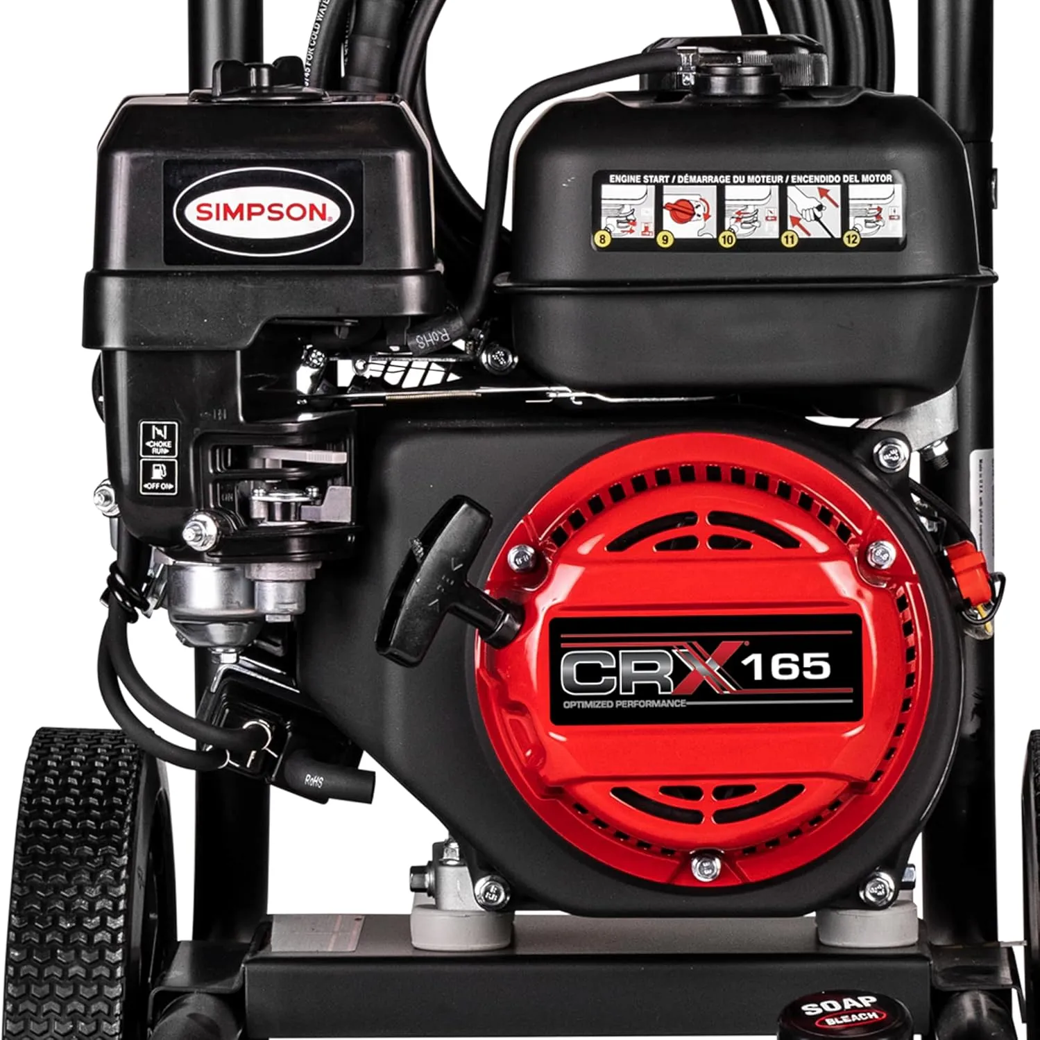 Simpson Cleaning 3100 PSI Gas Pressure Washer, 2.3 GPM Power Washer for Residential Use, CRX165 Engine, 25-Foot Hyflex Hose, MegaShot, 49-State (MS61222-S)