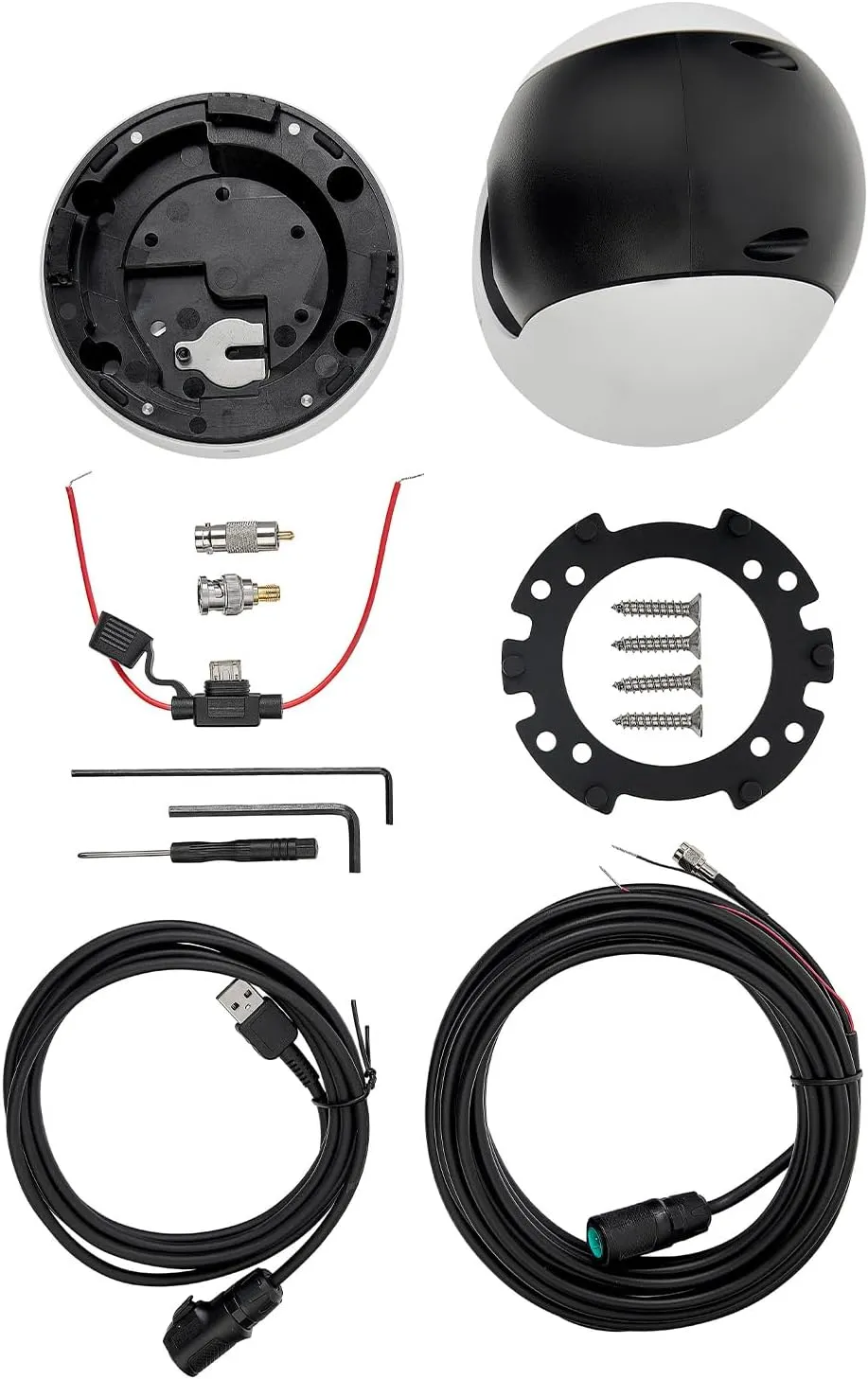 SiOnyx Nightwave Camera, Rugged Ultra-Low Light Night Vision Marine Camera, Flexible Connectivity, Temporary and Permanent Mounting Options, DIY Installation, White