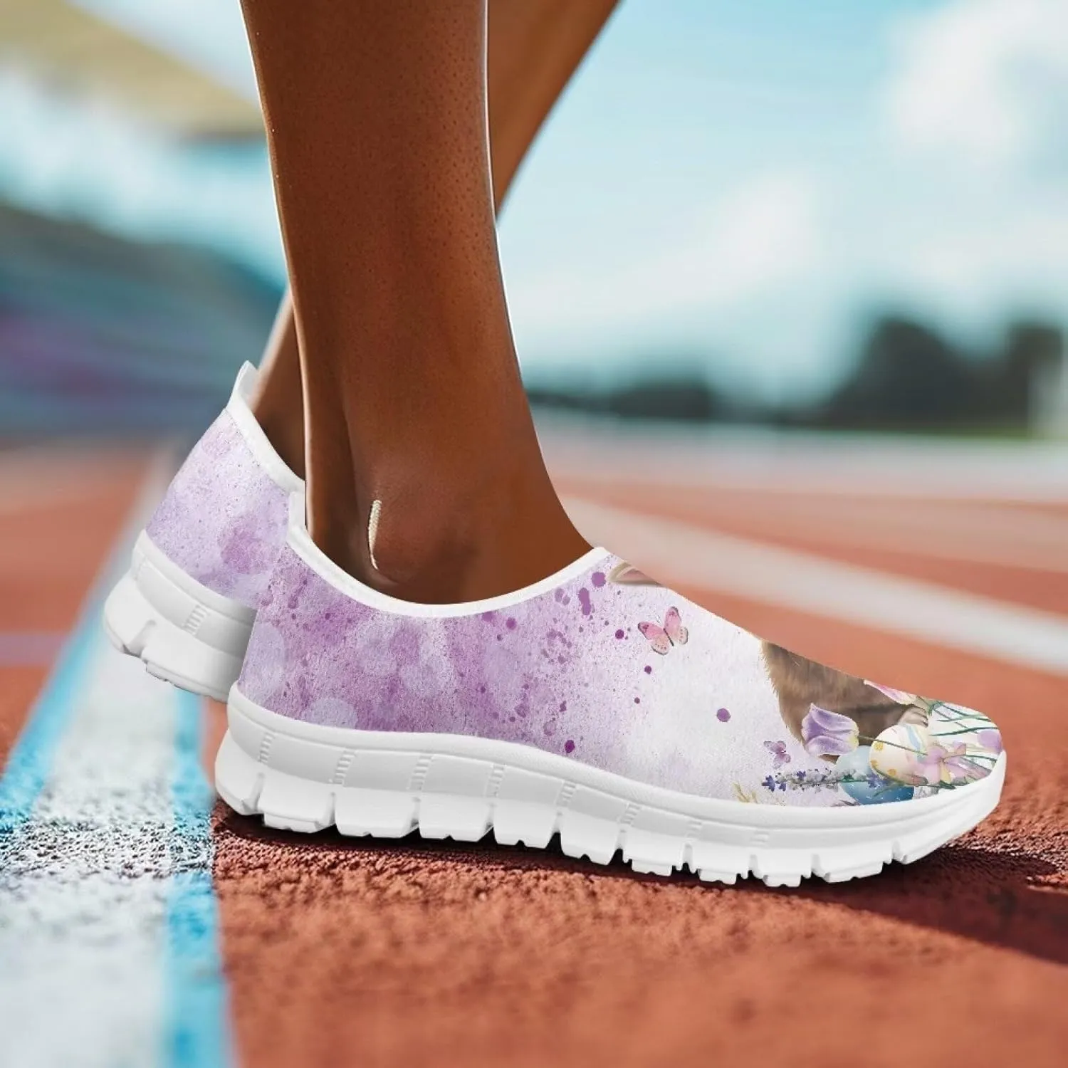 Slip On Walking Shoes for Women Casual Shoes Novelty Patterns Work Shoes
