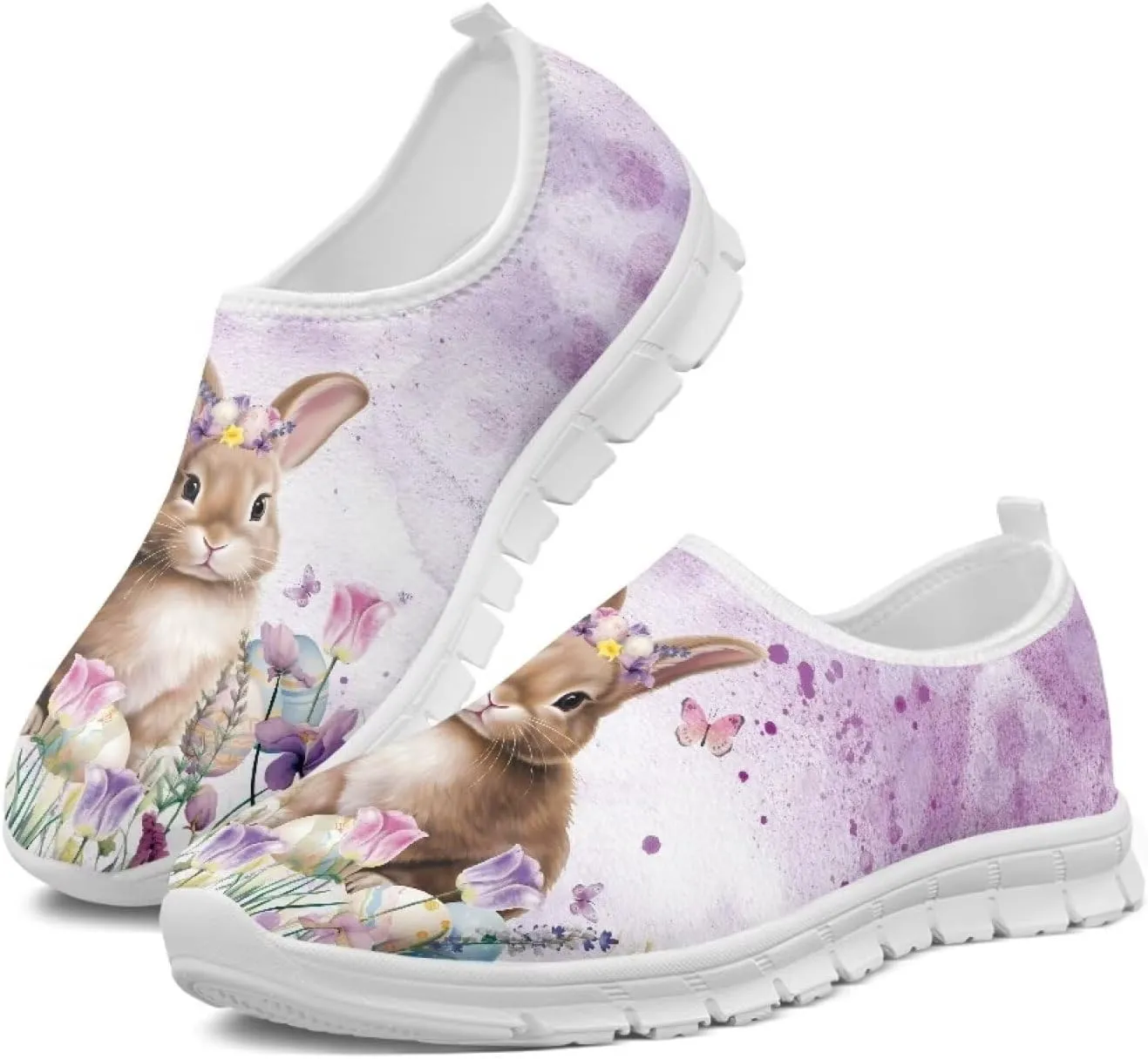 Slip On Walking Shoes for Women Casual Shoes Novelty Patterns Work Shoes