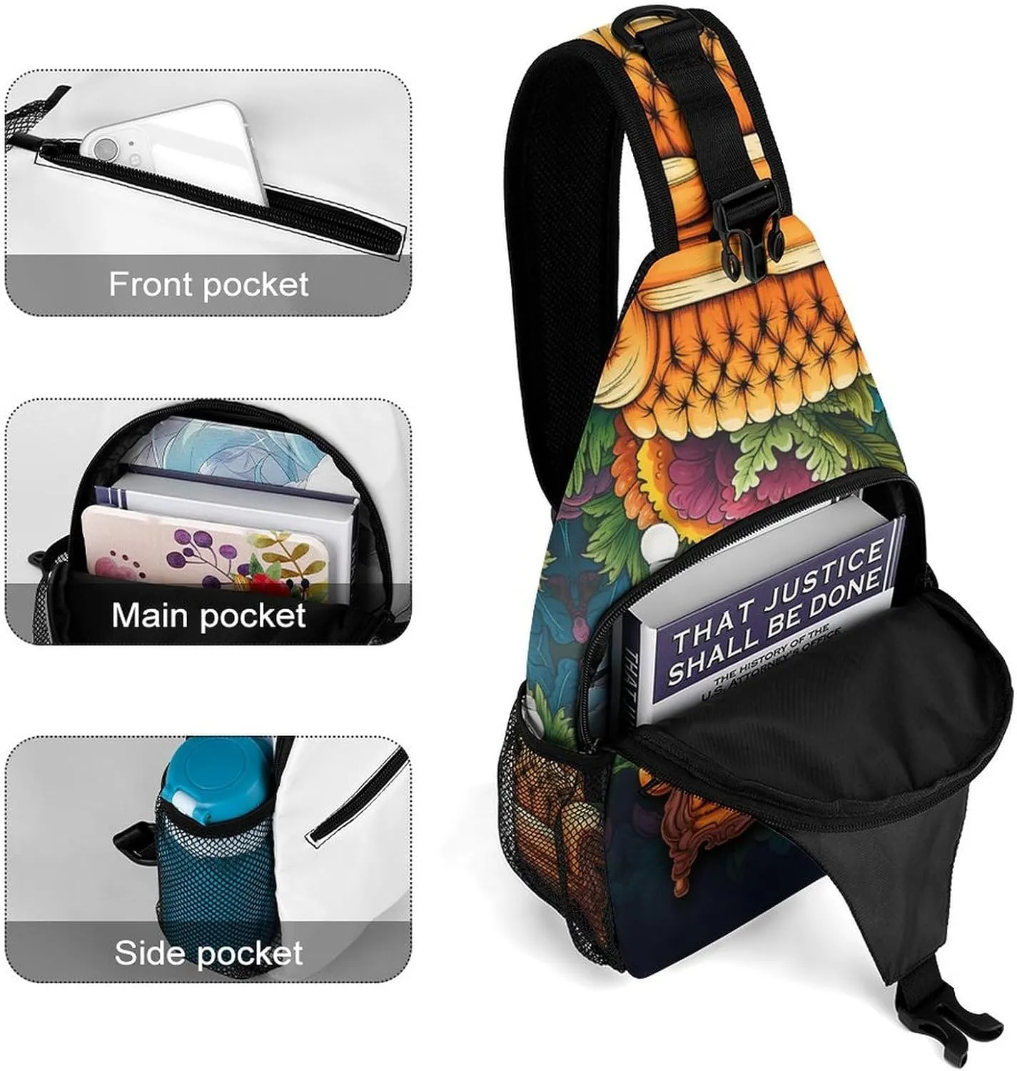 Small Sling Chest Bag Crossbody Bag for Men Women,Couch Lightweight Gym Daypack for Travel Cycling Hiking