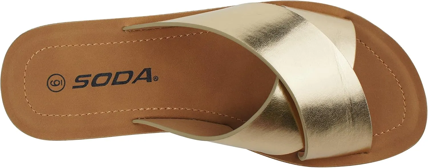 Soda Women's Casual Slip On Sandals