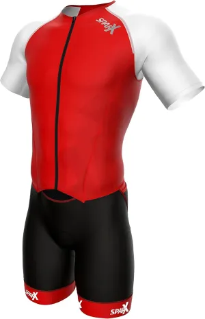 Sparx Mens Elite Aerosuit Triathlon Suit Mens Short Sleeve Tri Suit Skinsuit