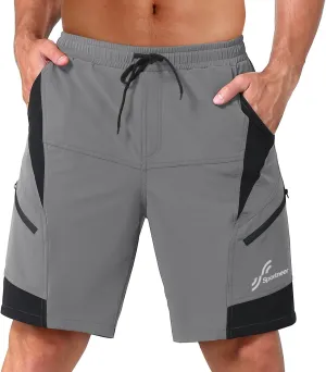 Sportneer Bike Shorts for Men: 3D Padded Lightweight Riding Biking Cycling Mountain Bike Shorts for Men with Zipper Pockets