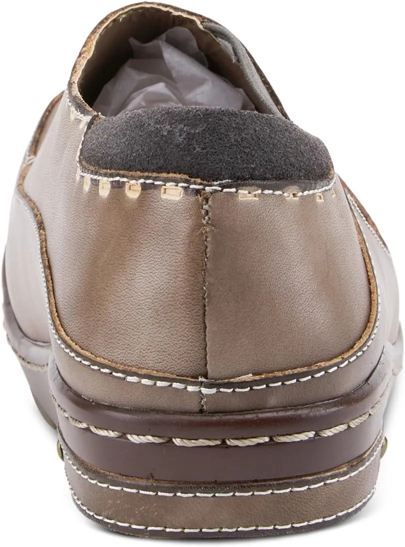 Spring Step L'artiste Burbank Leather Clogs for Women | Designer Hand-Painted Slip-On Shoes | Ladies Casual Platform Clog