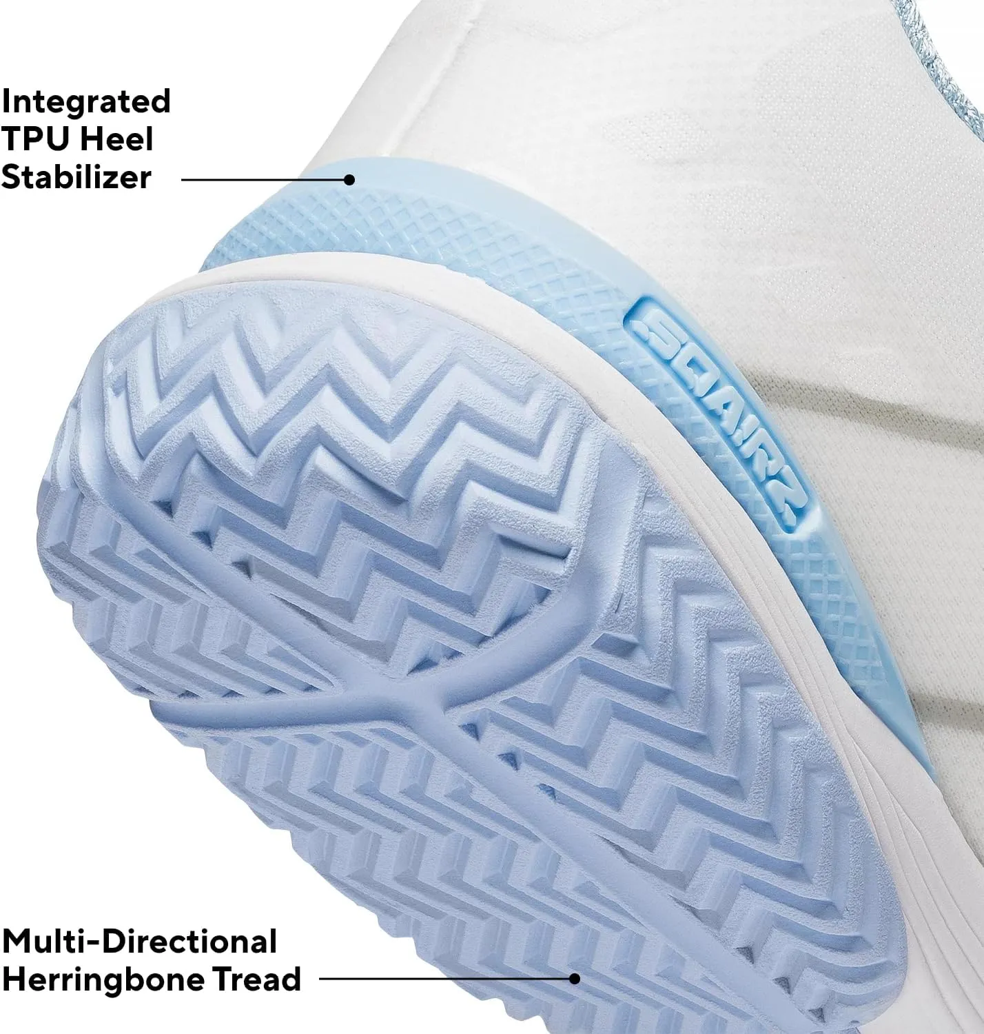 SQAIRZ XRZ Women's Pickleball Shoes, White, Women's Athletic Shoes
