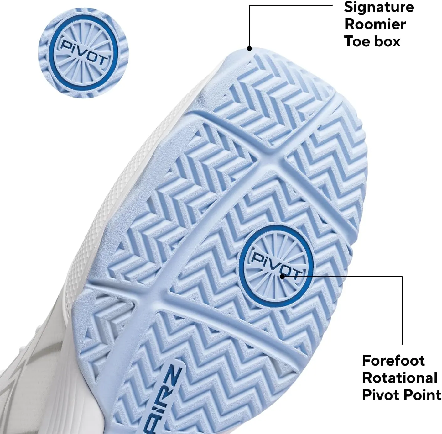 SQAIRZ XRZ Women's Pickleball Shoes, White, Women's Athletic Shoes