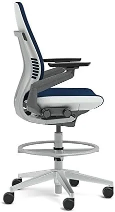 Steelcase Gesture 442 Stool Chair - Cogent: Connect Coconut Fabric, Shell Back, Light on Light Frame