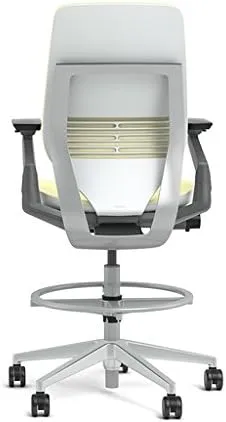 Steelcase Gesture 442 Stool Chair - Cogent: Connect Coconut Fabric, Shell Back, Light on Light Frame