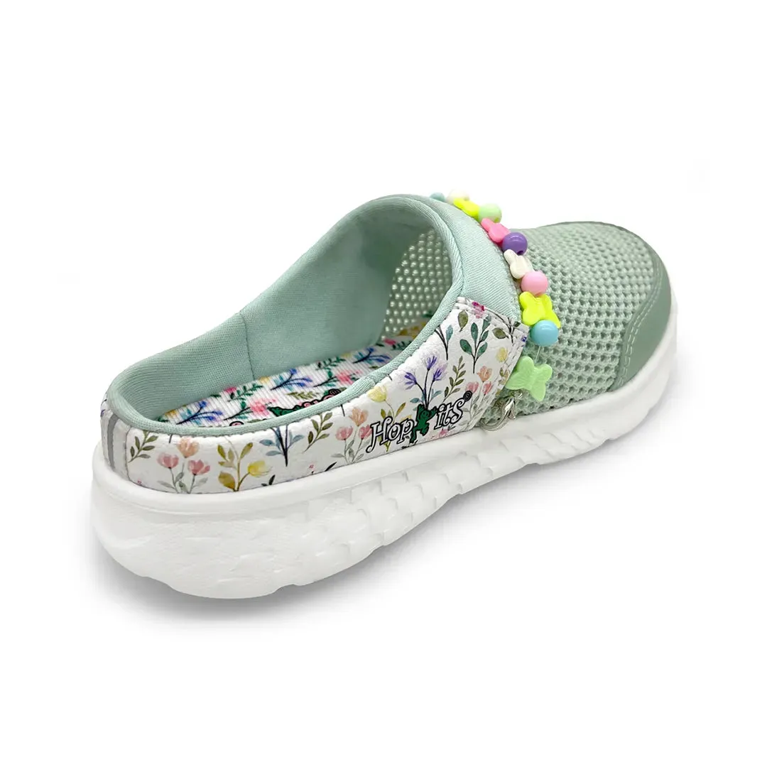 Summer Breeze Girls Sea Green Detachable Friendship Bracelet Slip-On Mule