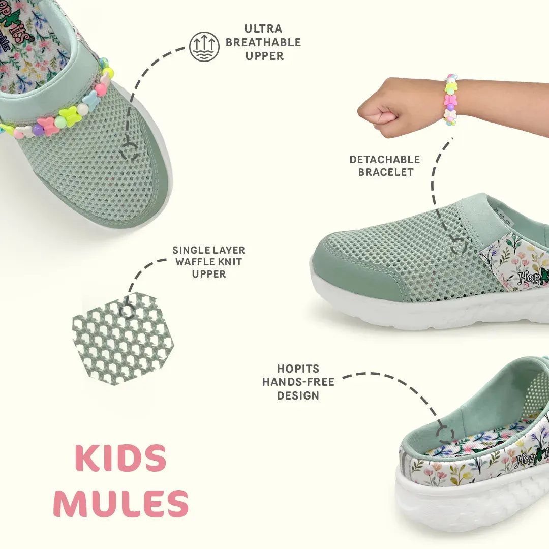 Summer Breeze Girls Sea Green Detachable Friendship Bracelet Slip-On Mule