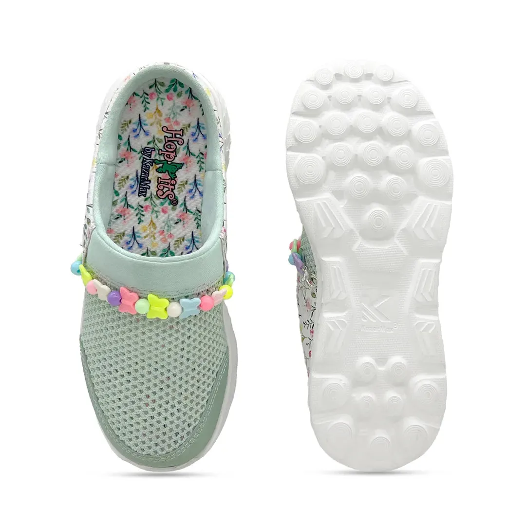 Summer Breeze Girls Sea Green Detachable Friendship Bracelet Slip-On Mule