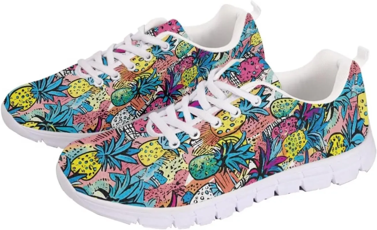 SYtrade Tennis Shoes for Women Lace-up Athletic Lightweight Gym Sneaker White Sole
