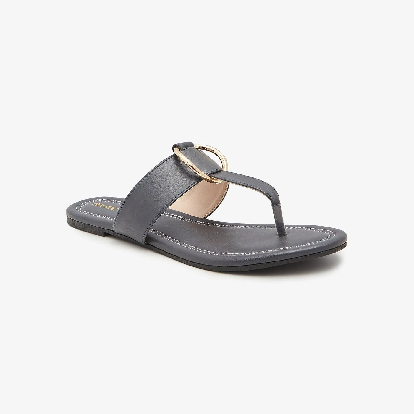T-Strap Women Flat Slides