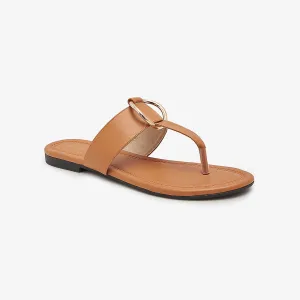 T-Strap Women Flat Slides