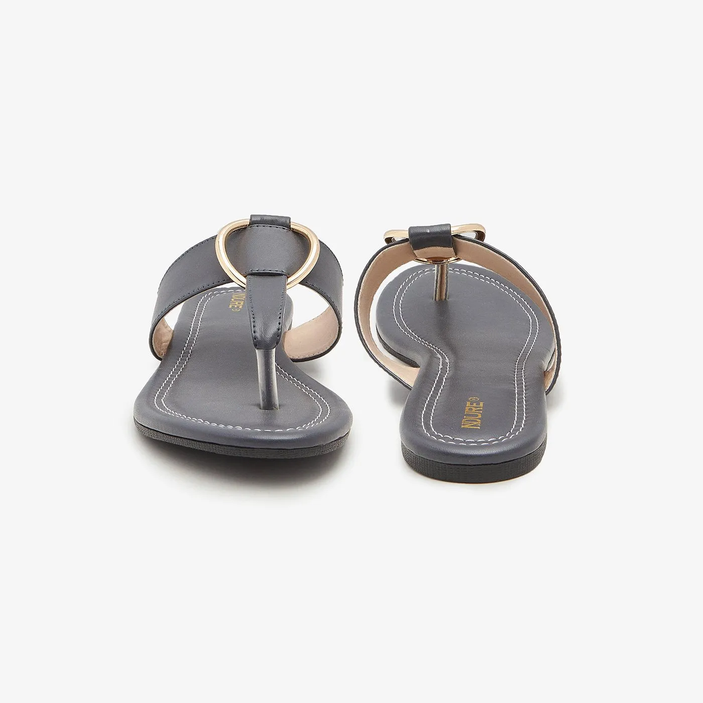 T-Strap Women Flat Slides