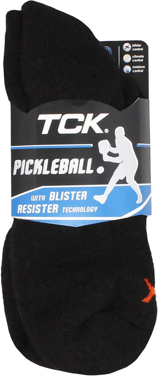 TCK Pickleball Socks for Men and Women Quarter Crew Sock Full Cushion with Moisture Wicking Yarn