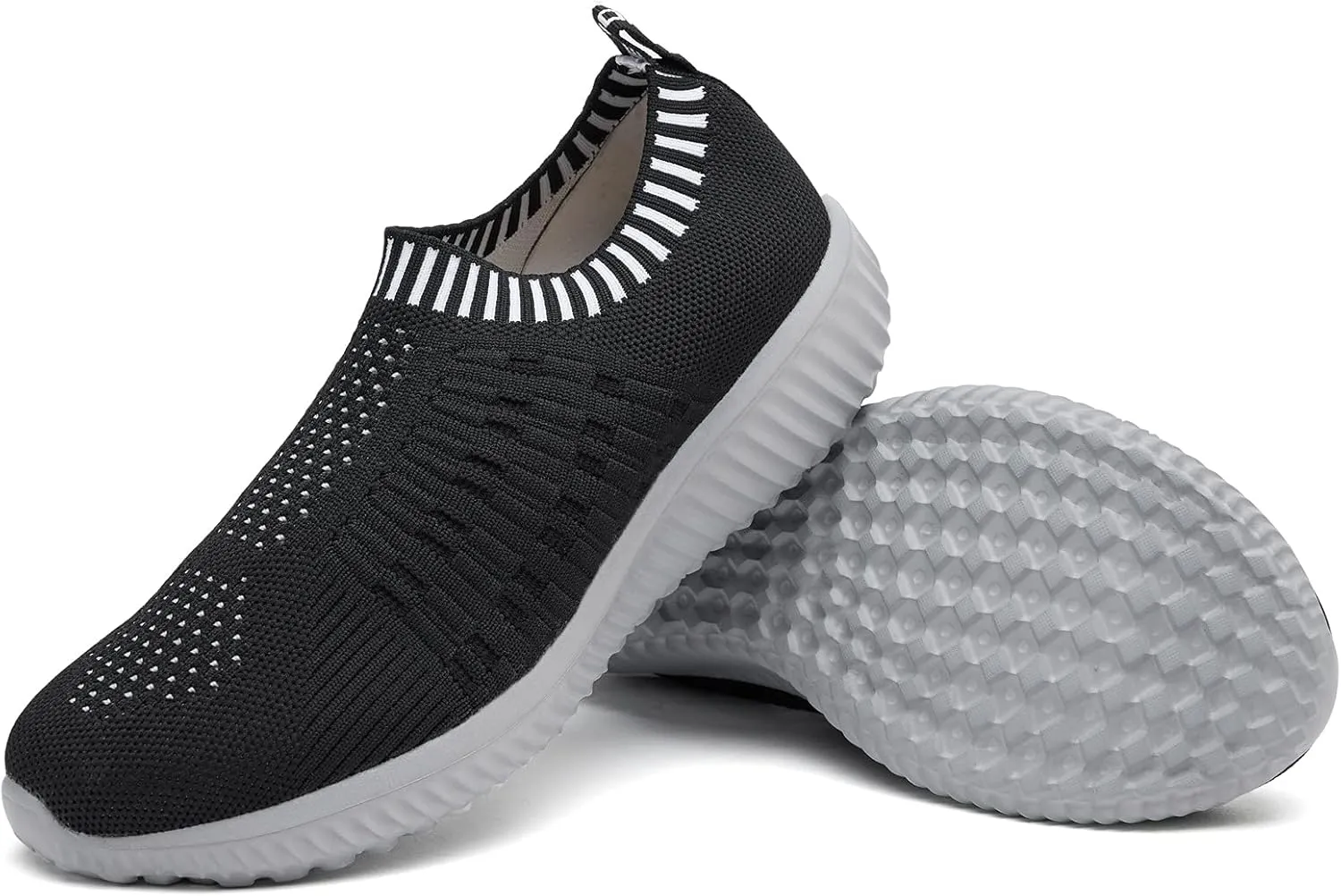 TIOSEBON Women's Athletic Walking Shoes Slip On Casual Mesh-Comfortable Tennis Workout Sneakers