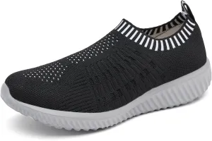 TIOSEBON Women's Athletic Walking Shoes Slip On Casual Mesh-Comfortable Tennis Workout Sneakers
