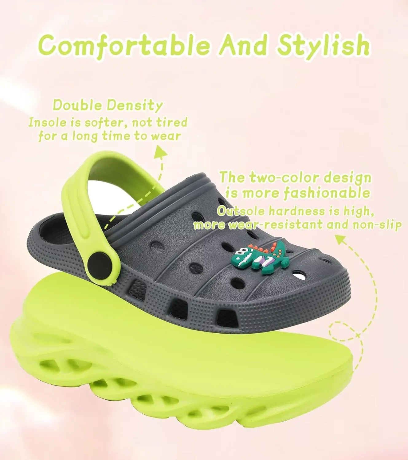 Toddler Kids Clogs Slip on Slide Sandals Slippers for Beach Pool Garden