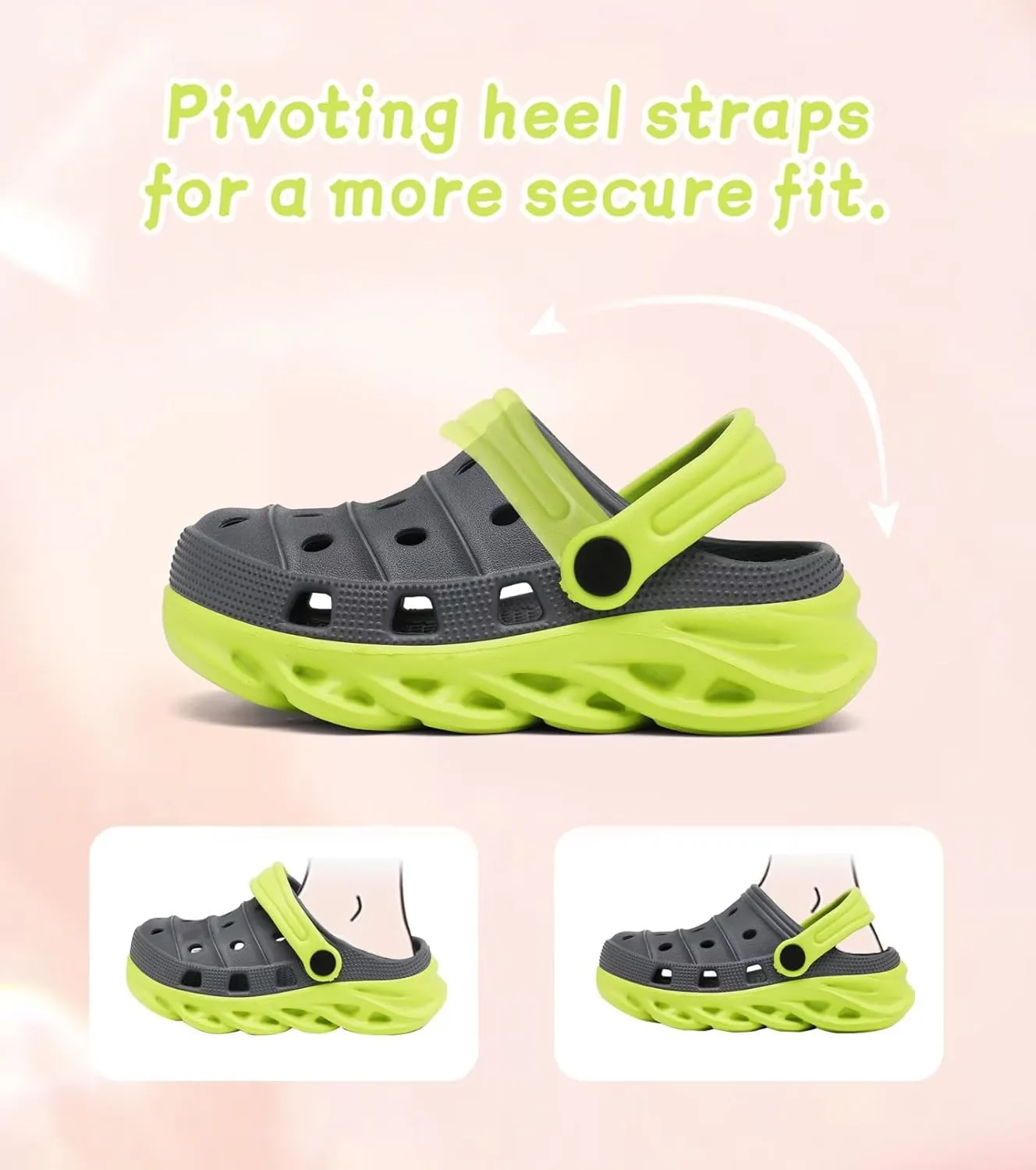 Toddler Kids Clogs Slip on Slide Sandals Slippers for Beach Pool Garden