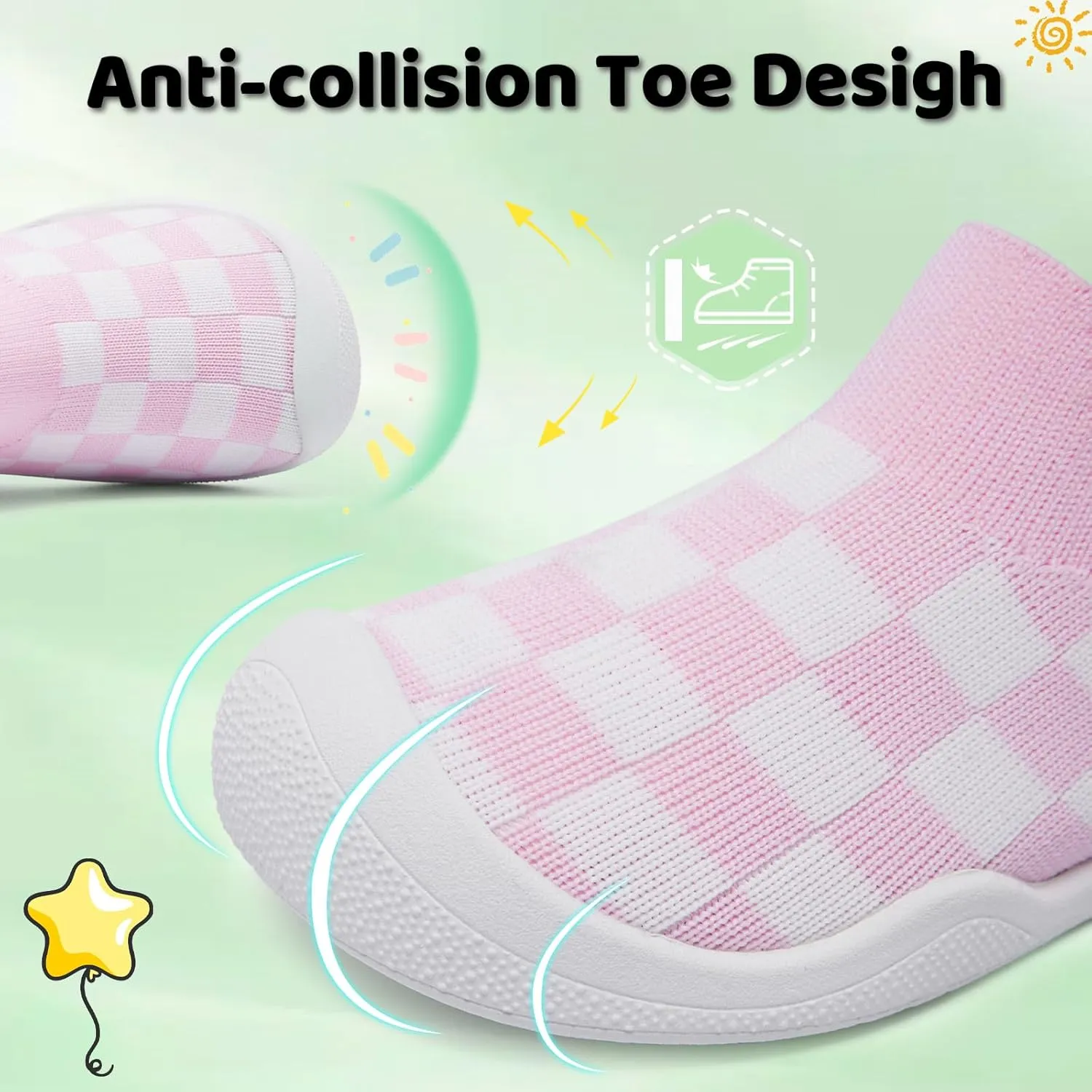 Toddler Shoes Boys Girls | with Arch Support | Slip-on| Barefoot | Breathable & Non-Slip Tennis Shoes