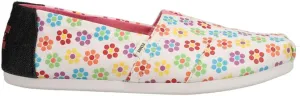 TOMS Womens Alpargata Floral Slip On Flats Casual - Multi, Off White - Size 8.5 B