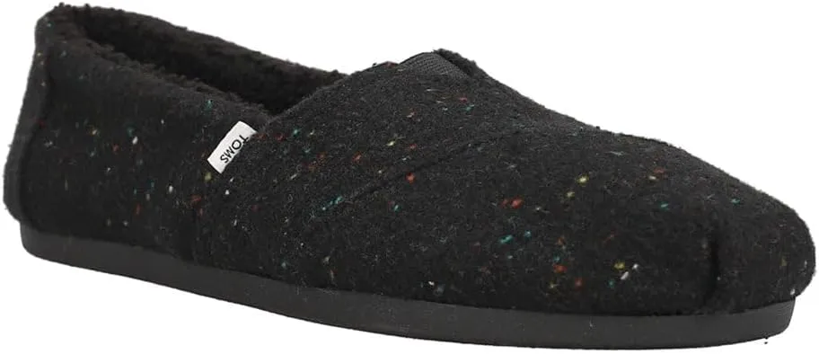 TOMS Womens Alpargata Repreve Slip On Flats Casual - Black