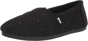 TOMS Womens Alpargata Repreve Slip On Flats Casual - Black