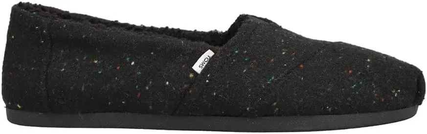 TOMS Womens Alpargata Repreve Slip On Flats Casual - Black