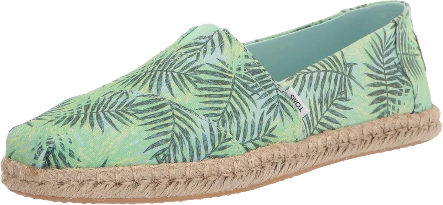 TOMS Womens Alpargata Rope Slip On Flats Casual - Grey