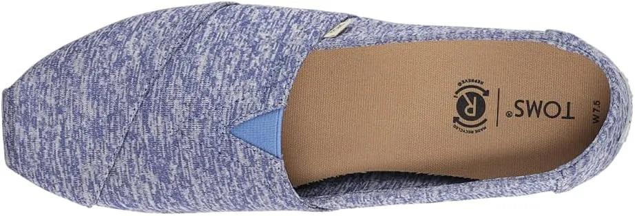 TOMS Womens Alpargata Slip On Flats Casual - Blue