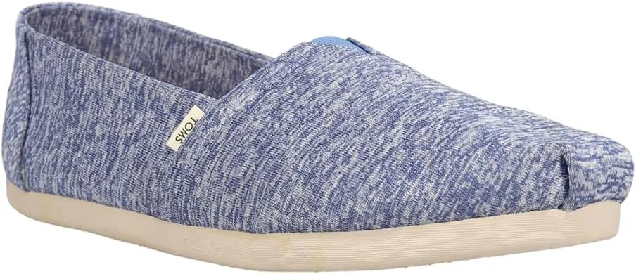 TOMS Womens Alpargata Slip On Flats Casual - Blue