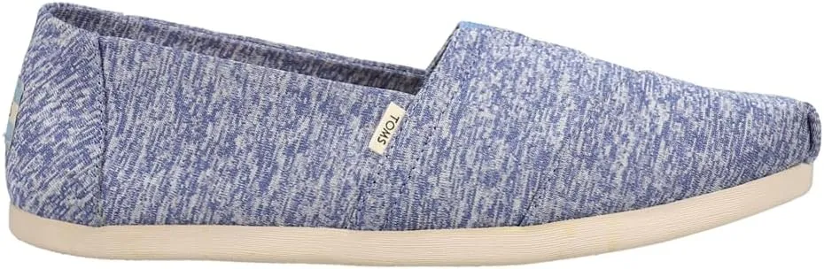 TOMS Womens Alpargata Slip On Flats Casual - Blue