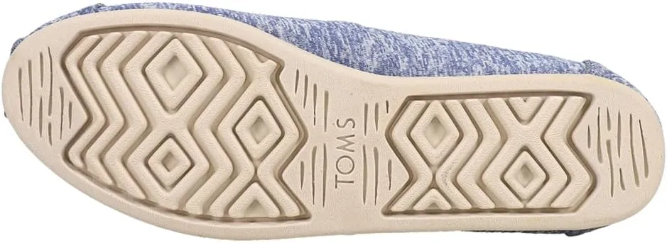 TOMS Womens Alpargata Slip On Flats Casual - Blue
