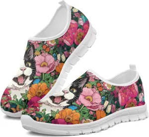 Trendy Print Womens Shoes Slip-on Walking Shoes Sneakers Breathable Mesh Casual Footwear