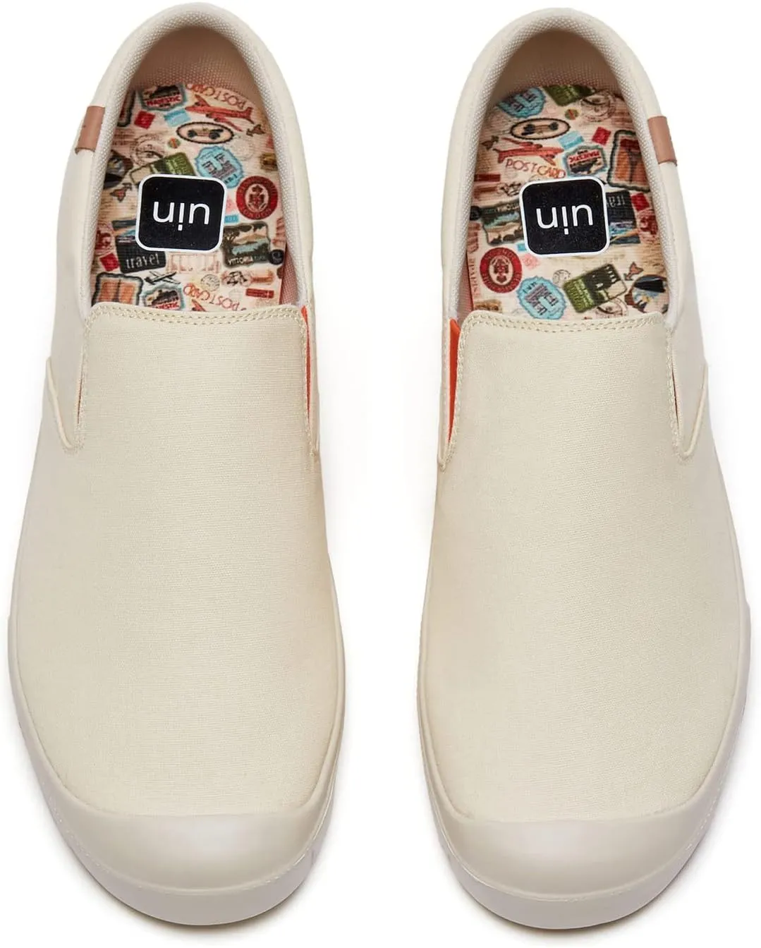 UIN Men's Fashion Sneakers Lightweight Walking Casual Slip Ons Comfortable Canvas Art Painted Travel Shoes Cadiz