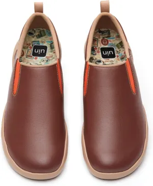 UIN Men's Walking Shoes Slip On Cow Suede Casual Lightweight Comfort Fashion Sneaker Cuenca