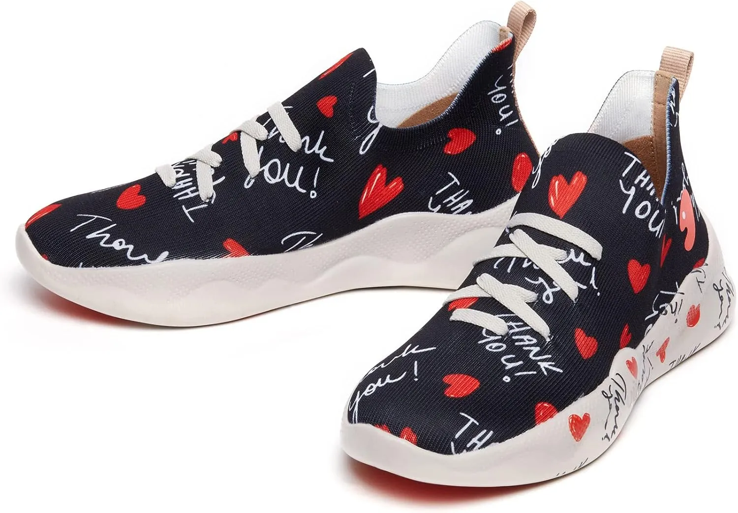 UIN Women's Fashion Sneakers Lightweight Walking Casual Slip Ons Comfortable Art Painted Athletic Travel Shoes
