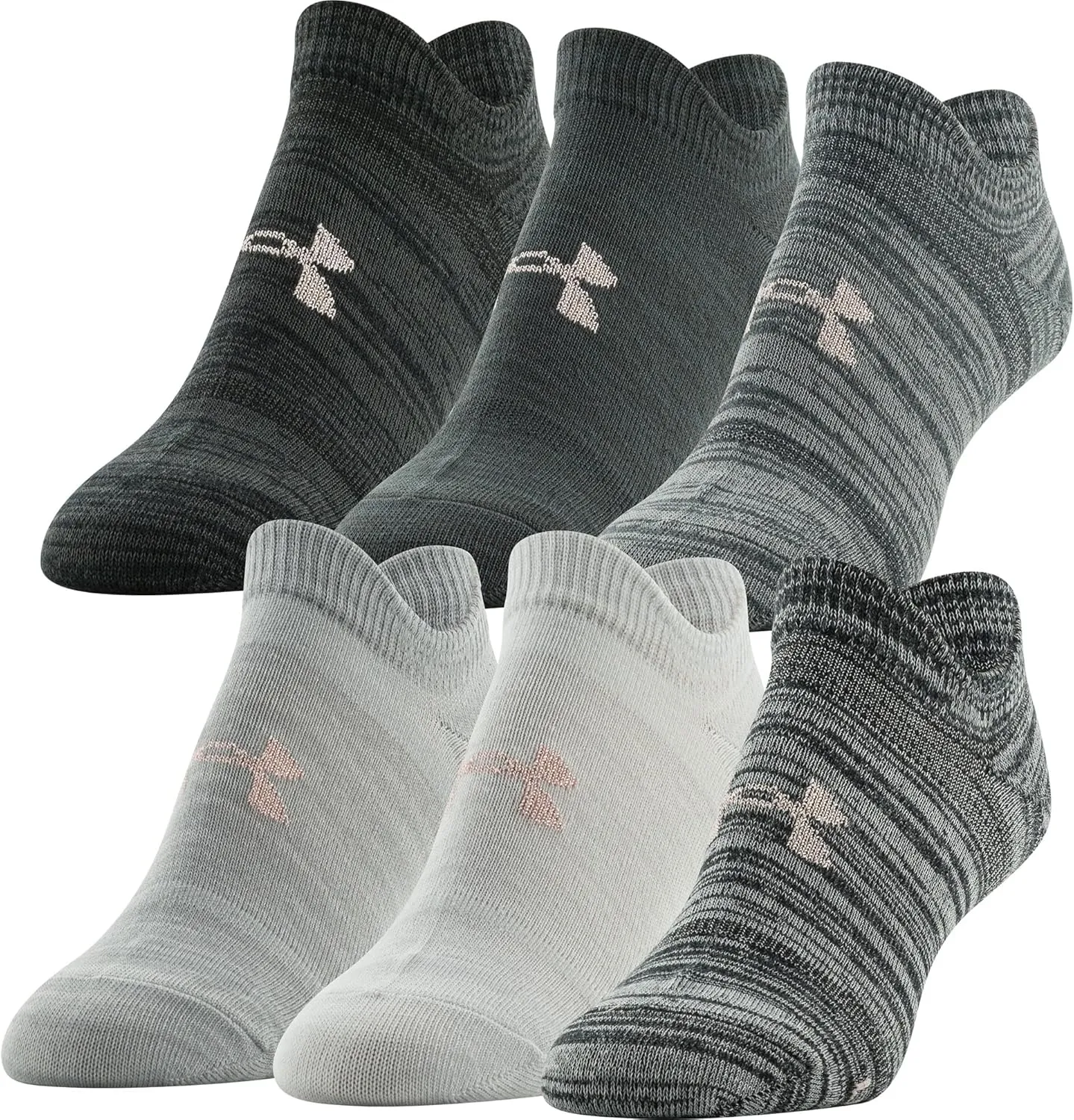 Under Armour Women's Essential 2.0 Lightweight No Show Socks, 6-Pairs