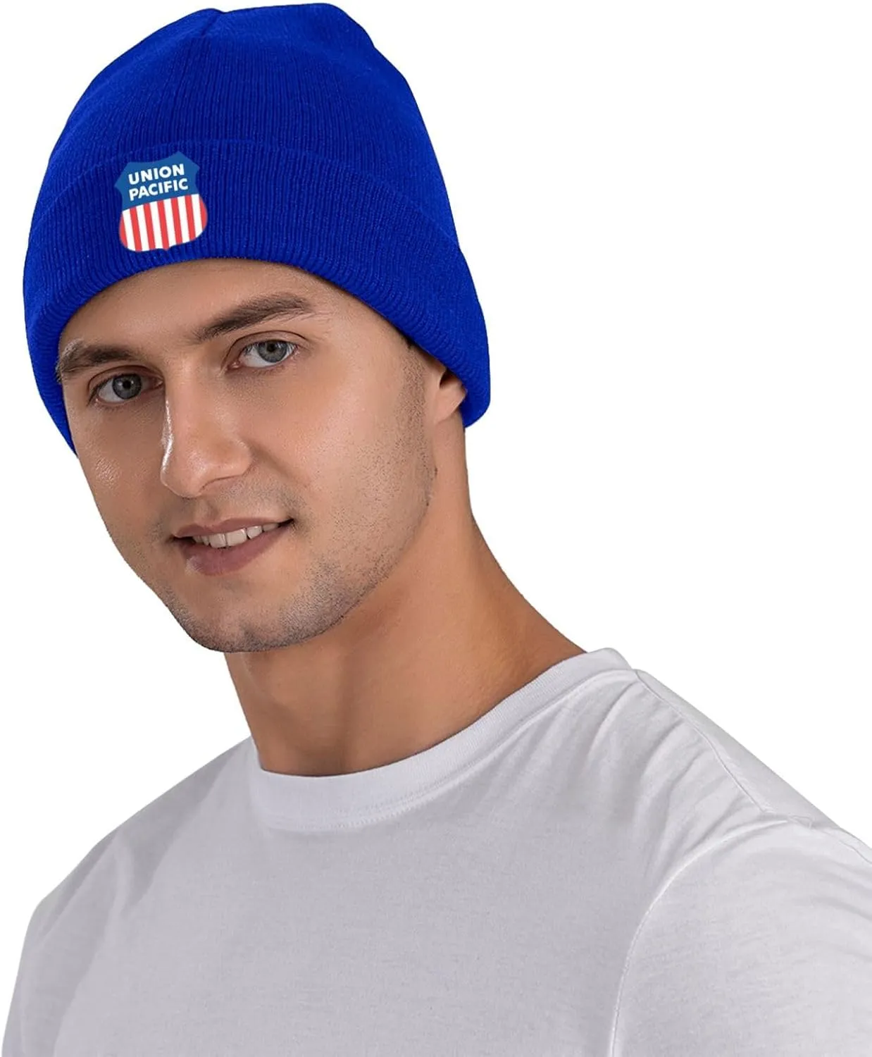 Union Pacific Railroad Adult Knitted Hat Beanie Winter Warm Skull Hat - Men Women Black