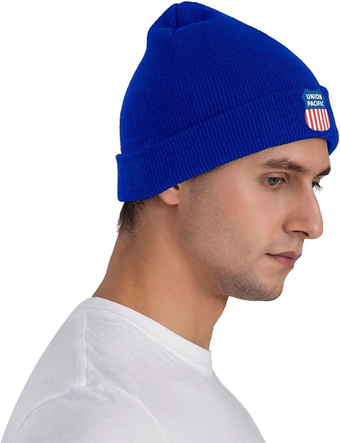 Union Pacific Railroad Adult Knitted Hat Beanie Winter Warm Skull Hat - Men Women Black
