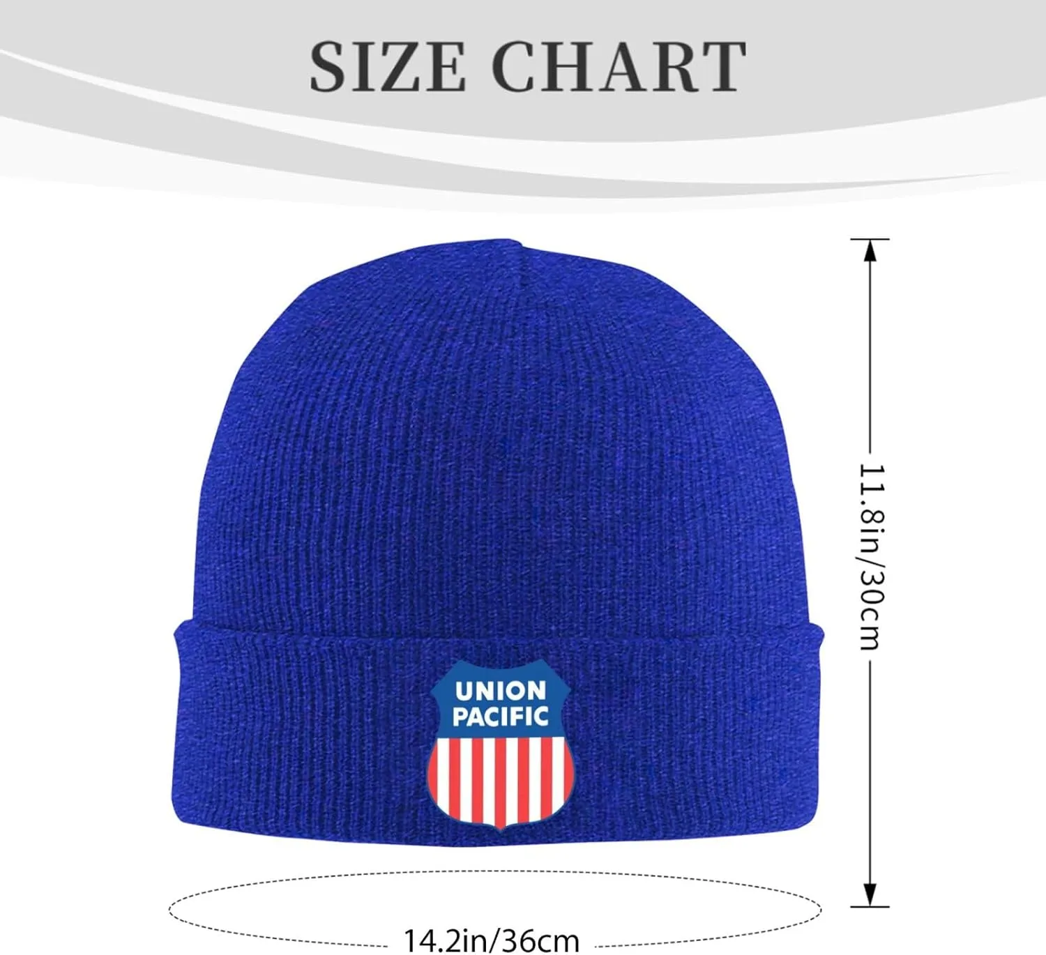 Union Pacific Railroad Adult Knitted Hat Beanie Winter Warm Skull Hat - Men Women Black