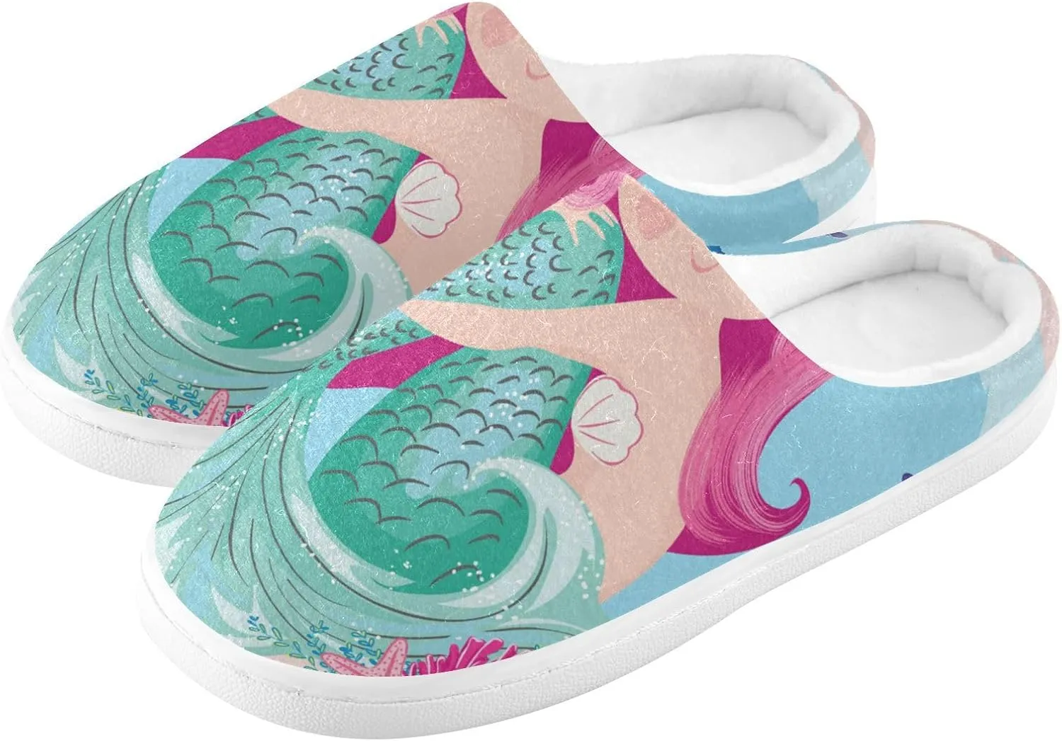 Unisex Memory Foam Slippers Non-Skid Slip-on Soft Warm Sole Fleece Shoes 6-17